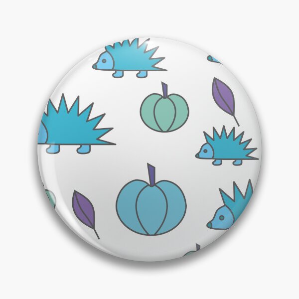Item preview, Hedgehogs and pumpkins, autumn composition/ vivid colors,blue, purple. designed and sold by My-fake-places.