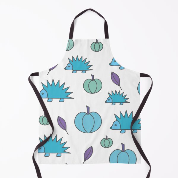 Item preview, Hedgehogs and pumpkins, autumn composition/ vivid colors,blue, purple. designed and sold by My-fake-places.