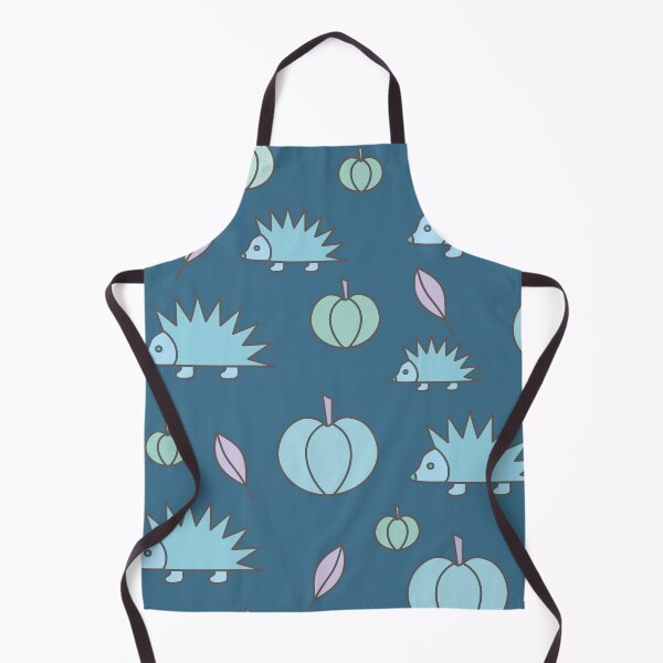 Item preview, Hedgehogs and pumpkins, autumn composition/ pastel colors,sky blue. designed and sold by My-fake-places.