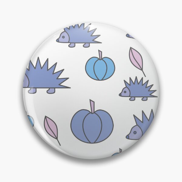 Item preview, Hedgehogs and pumpkins, autumn composition/ dark pastel colors,blue. designed and sold by My-fake-places.