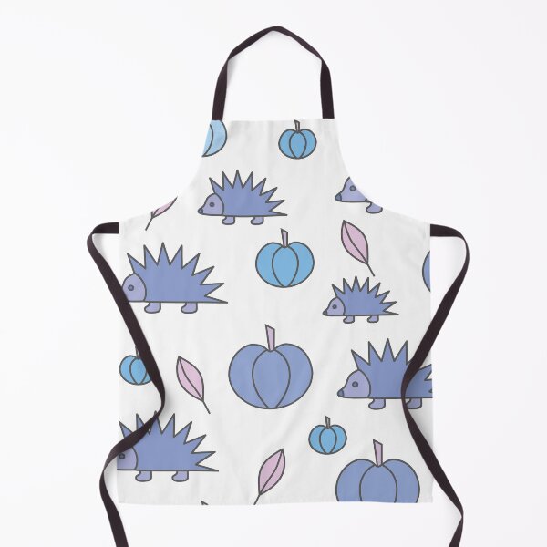 Item preview, Hedgehogs and pumpkins, autumn composition/ dark pastel colors,blue. designed and sold by My-fake-places.