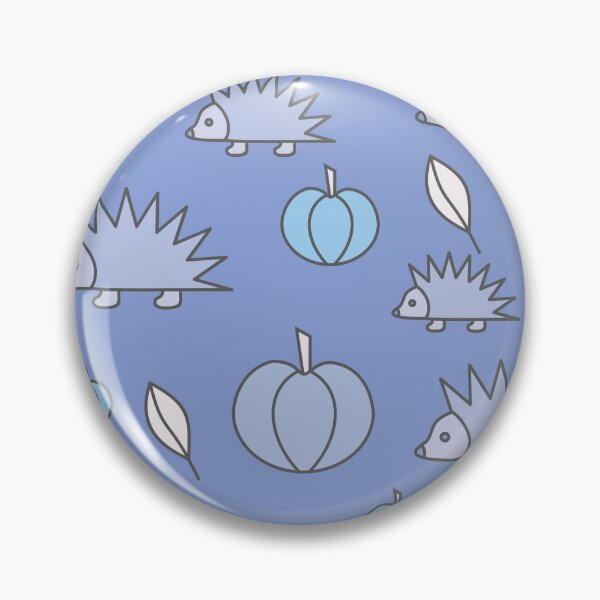 Item preview, Hedgehogs and pumpkins, autumn composition/ pastel colors,blue. designed and sold by My-fake-places.