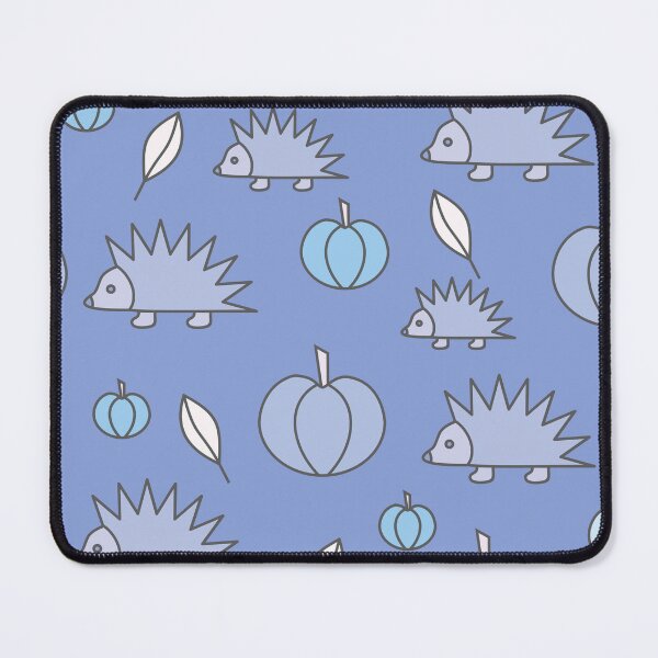 Item preview, Hedgehogs and pumpkins, autumn composition/ pastel colors,blue. designed and sold by My-fake-places.