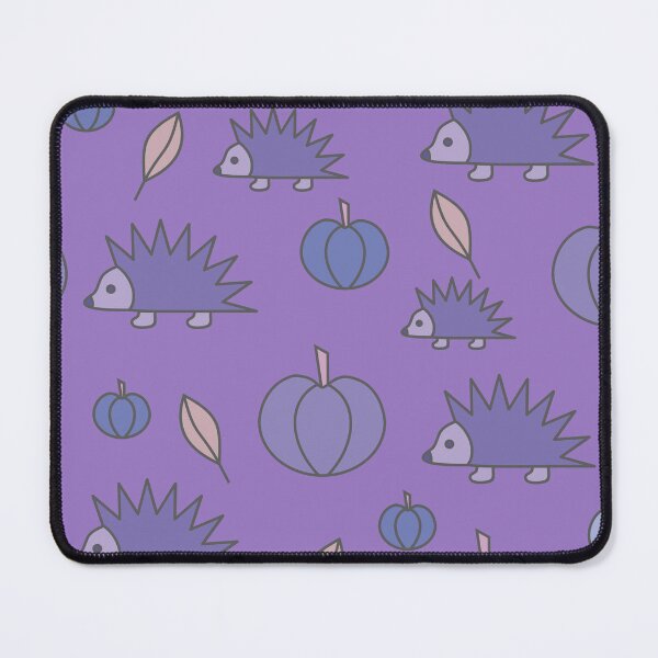 Item preview, Hedgehogs and pumpkins, autumn composition/ dark,pastel colors,purple, blue. designed and sold by My-fake-places.