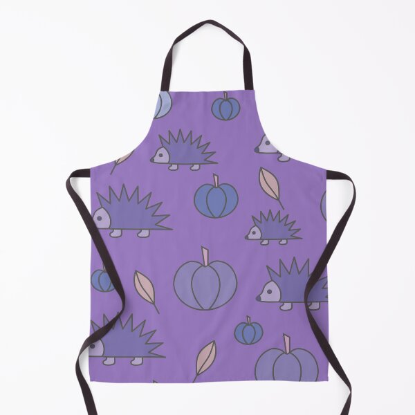 Item preview, Hedgehogs and pumpkins, autumn composition/ dark,pastel colors,purple, blue. designed and sold by My-fake-places.