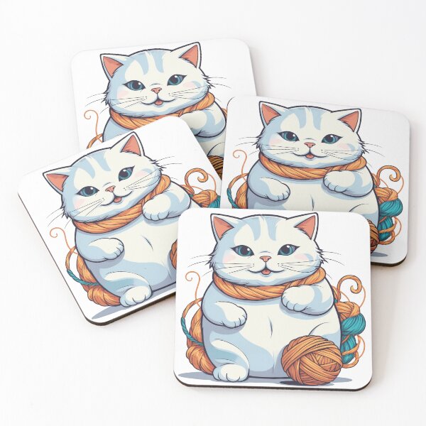 Item preview, Cute Chubby Cat - Adorable and Cheerful Pet Illustration designed and sold by Icenutikul1122.