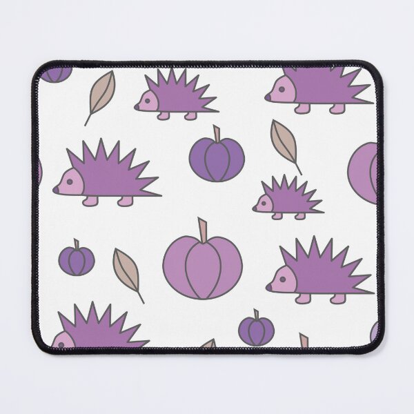 Item preview, Hedgehogs and pumpkins, autumn composition/ dark,pastel colors,purple, violet. designed and sold by My-fake-places.