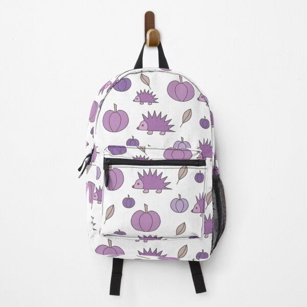 Item preview, Hedgehogs and pumpkins, autumn composition/ dark,pastel colors,purple, violet. designed and sold by My-fake-places.