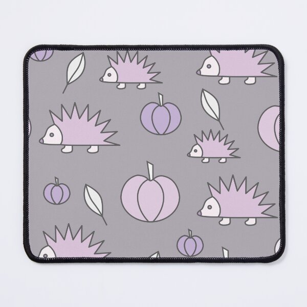 Item preview, Hedgehogs and pumpkins, autumn composition/ light pastel colors,purple, pink. designed and sold by My-fake-places.
