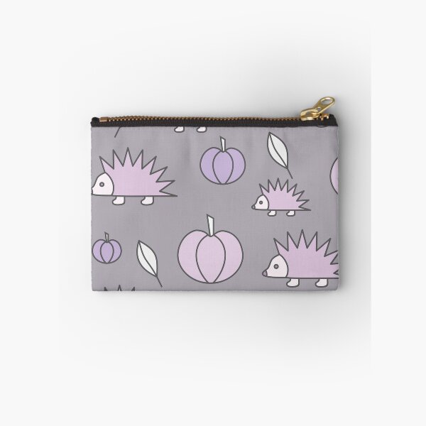 Item preview, Hedgehogs and pumpkins, autumn composition/ light pastel colors,purple, pink. designed and sold by My-fake-places.