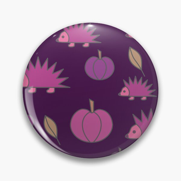Item preview, Hedgehogs and pumpkins, autumn composition/ vivid colors,purple, magenta. designed and sold by My-fake-places.