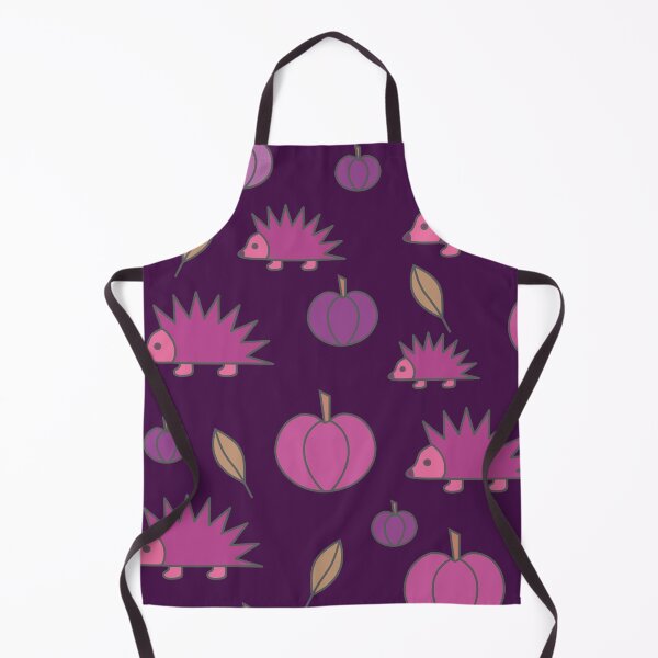 Item preview, Hedgehogs and pumpkins, autumn composition/ vivid colors,purple, magenta. designed and sold by My-fake-places.