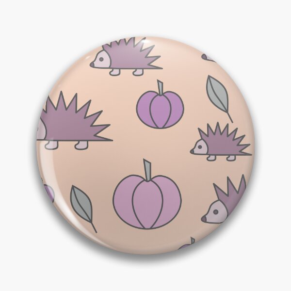 Item preview, Hedgehogs and pumpkins, autumn composition/ dark,pastel colors,purple, pink. designed and sold by My-fake-places.