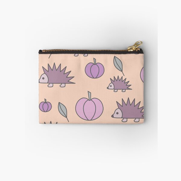 Item preview, Hedgehogs and pumpkins, autumn composition/ dark,pastel colors,purple, pink. designed and sold by My-fake-places.