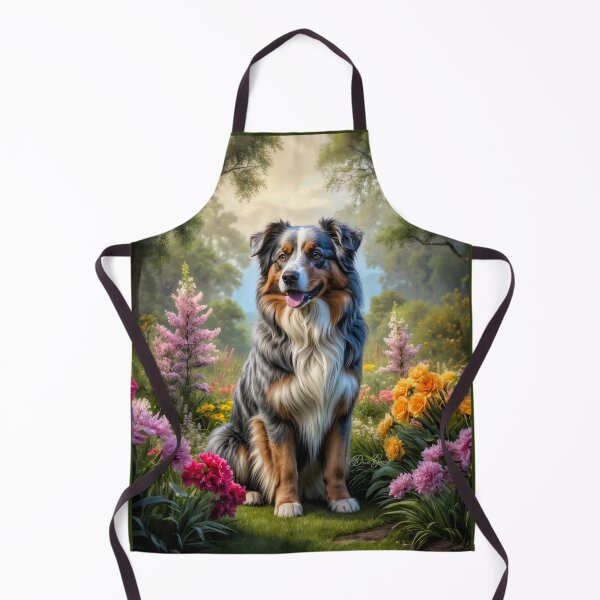 Item preview, Sydney Australian Shepherd Dog Portrait Painting designed and sold by Heart and Soul Studio.