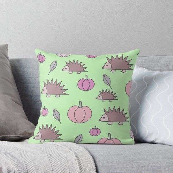 Item preview, Hedgehogs and pumpkins, autumn composition/ dark,pastel colors,pink, brown. designed and sold by My-fake-places.