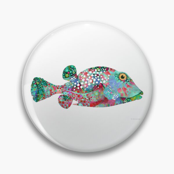 Item preview, Pure Enchantment Puffer Tropical Fish Art designed and sold by Sharon Cummings Art.