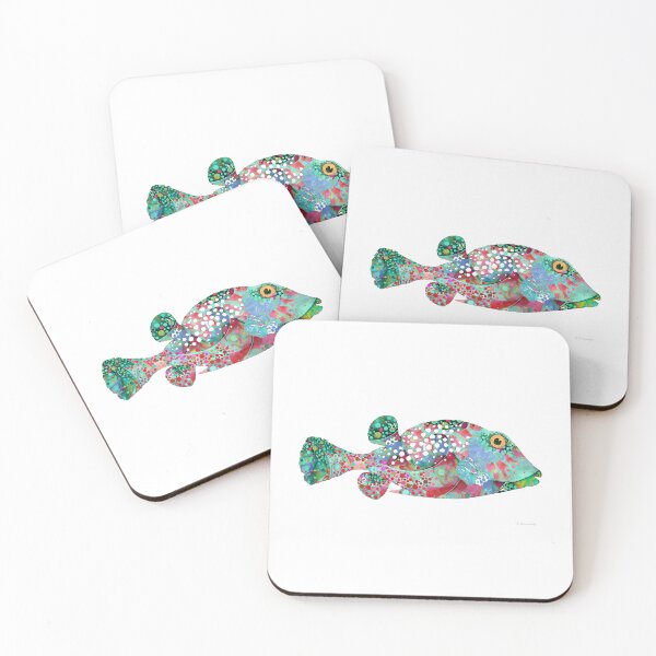Item preview, Pure Enchantment Puffer Tropical Fish Art designed and sold by Sharon Cummings Art.