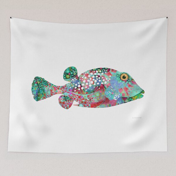 Item preview, Pure Enchantment Puffer Tropical Fish Art designed and sold by Sharon Cummings Art.