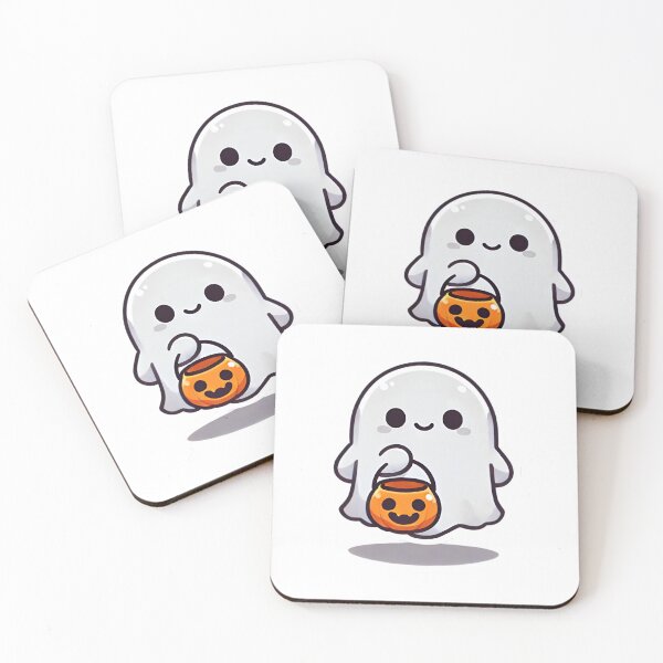 Item preview, Halloween Chibi Ghost with Pumpkin  designed and sold by AquaWrath.