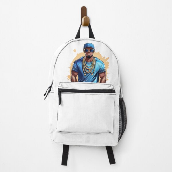 Item preview, Stylish Hip-Hop Vibe - Blue Cap & Gold Chains Swag Illustration designed and sold by Hamdy est 1985.