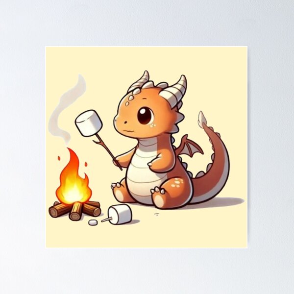 Item preview, Fire Dragon with Marshmallow designed and sold by Random 00.