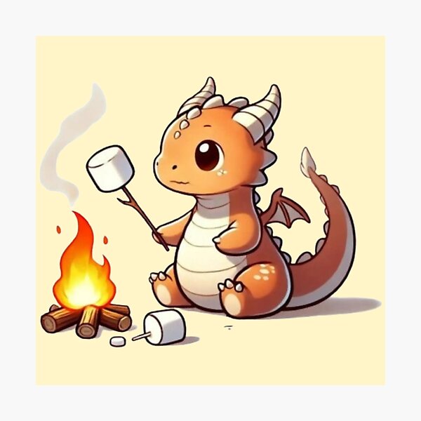 Item preview, Fire Dragon with Marshmallow designed and sold by Random 00.