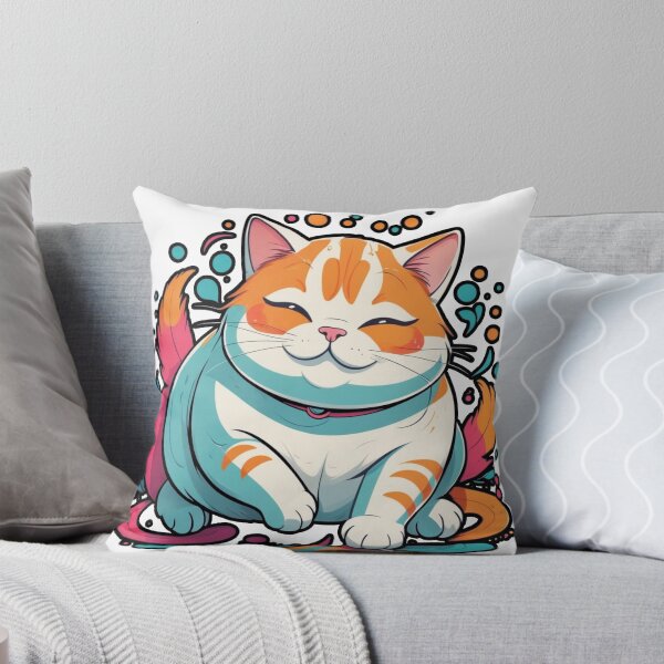 Item preview, Cute Chubby Cat - Adorable and Cheerful Pet Illustration designed and sold by Icenutikul1122.