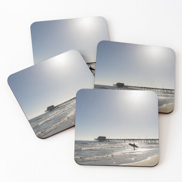 Item preview, Californias Favourite Sport - Surfer at the Newport Beach Pier designed and sold by Georgia Mizuleva.