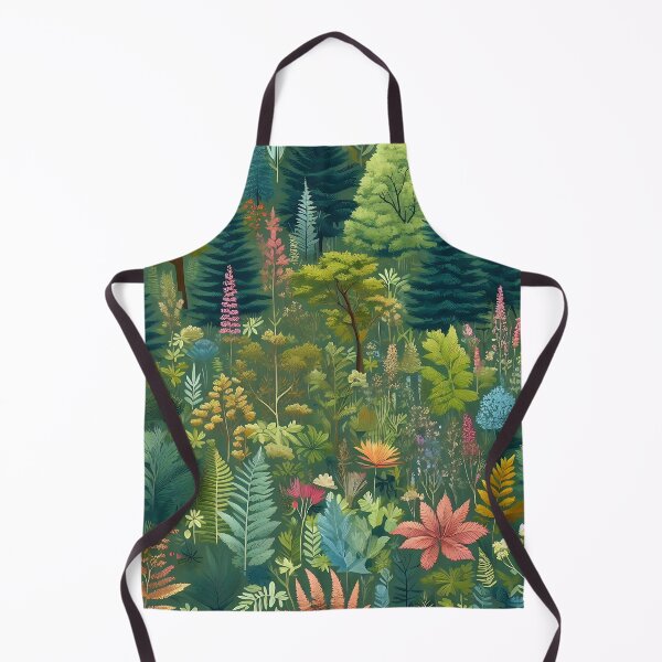 Item preview, a colorful forest with flowers and ferns designed and sold by bernhagen.