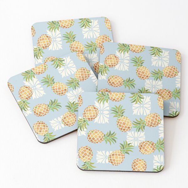 Item preview, Pineapple Toss Soft Blue designed and sold by Barbara Pixton.