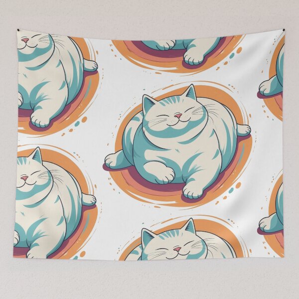 Item preview, Cute Chubby Cat - Adorable and Cheerful Pet Illustration designed and sold by Icenutikul1122.