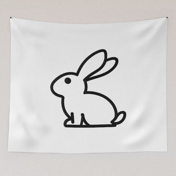 Item preview, Minimal Bunny Design – Sophisticated Black Line Art Rabbit designed and sold by UniGift.