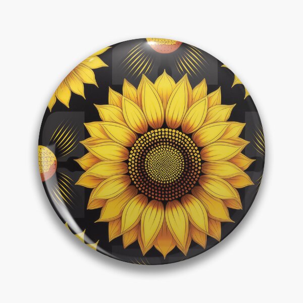 Item preview, A sunflower checkerboard pattern design in a retro pop art style, using bold contrasting colors. designed and sold by HEMRO.