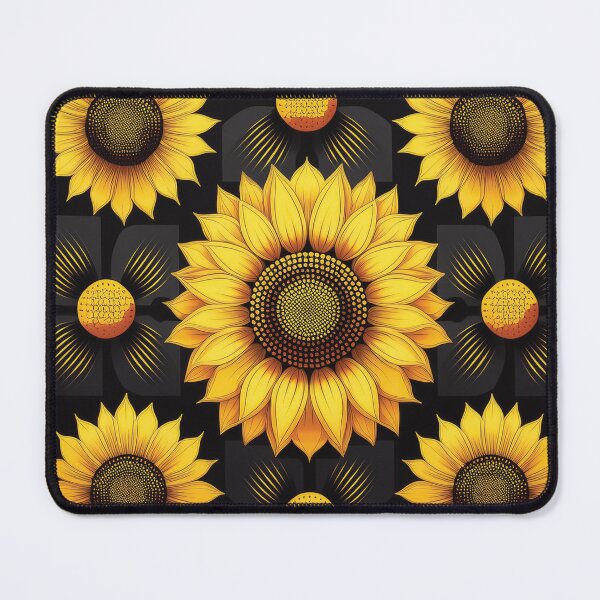 Item preview, A sunflower checkerboard pattern design in a retro pop art style, using bold contrasting colors. designed and sold by HEMRO.