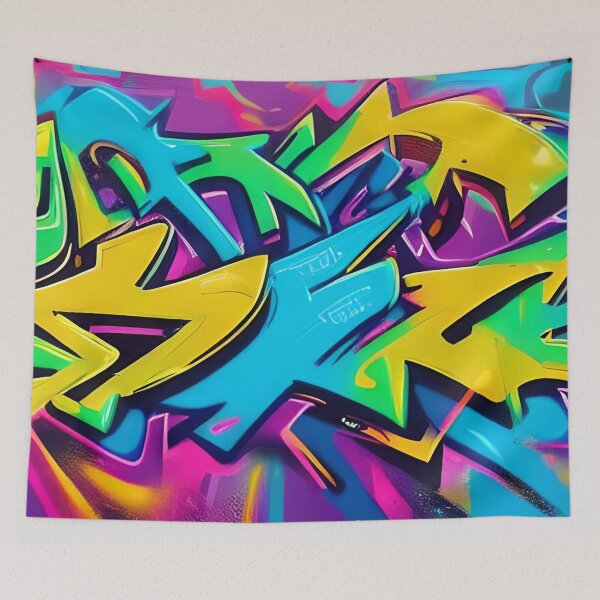 Item preview, Street Art Meets Abstract Design In Vibrant Digital Fusion | 335 designed and sold by City Graffix Design Co..