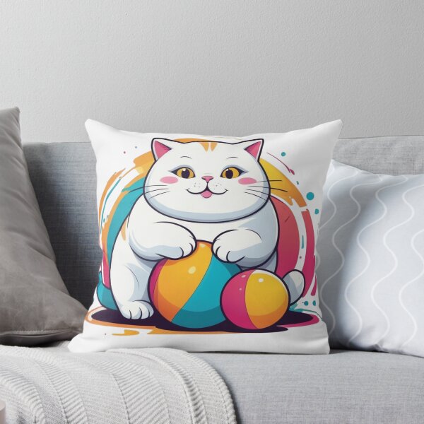 Item preview, Cute Chubby Cat - Adorable and Cheerful Pet Illustration designed and sold by Icenutikul1122.
