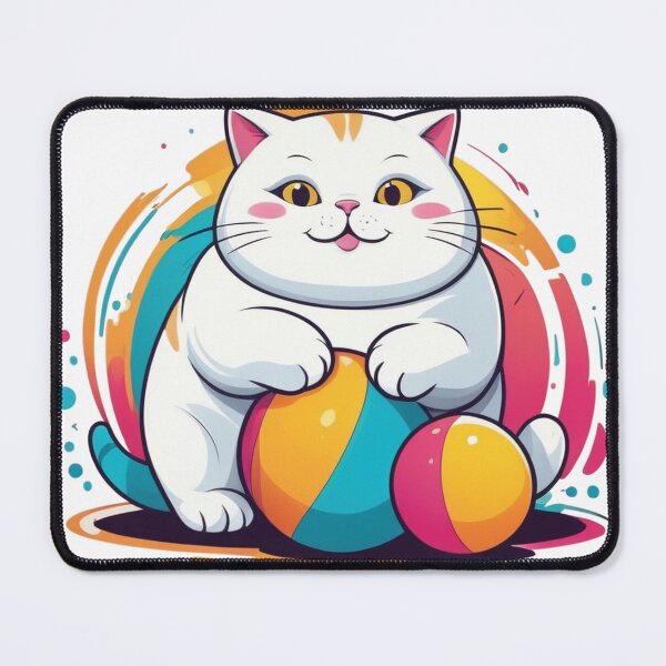 Item preview, Cute Chubby Cat - Adorable and Cheerful Pet Illustration designed and sold by Icenutikul1122.