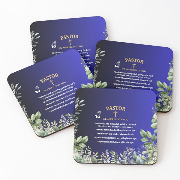 Item preview, Pastor POEM Appreciation Gift - Greenery Blue - Ordination Anniversary Birthday Christmas Retirement designed and sold by Heritage Hive Studio.