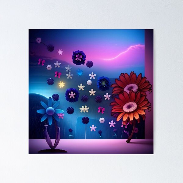 Item preview, Neon Flowers designed and sold by Zena Rowland.