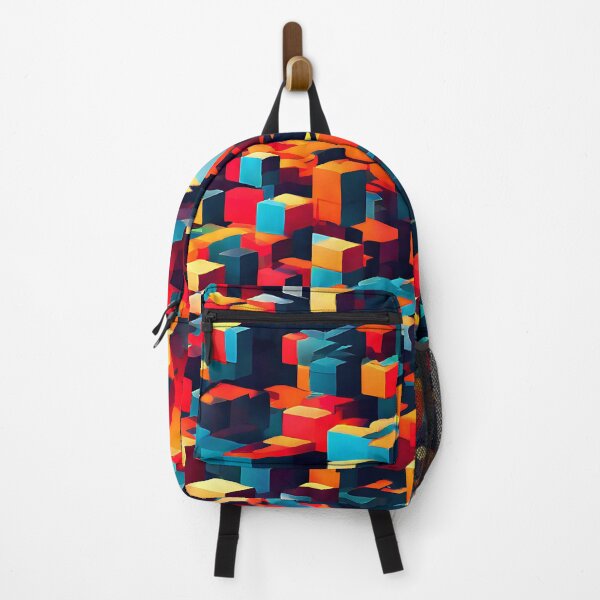 Item preview, A retro-inspired pattern where the cubes have a pixelated, digital appearance designed and sold by Tchoice.