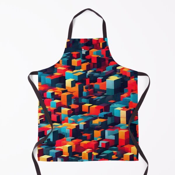 Item preview, A retro-inspired pattern where the cubes have a pixelated, digital appearance designed and sold by Tchoice.