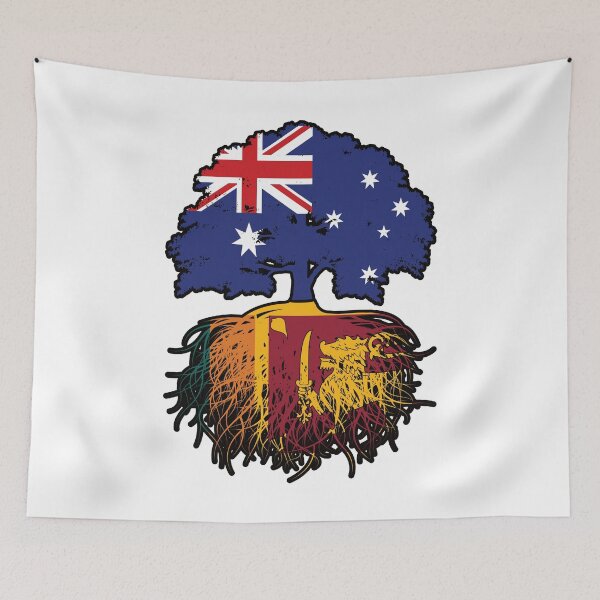Item preview, Sri Lanka Sri Lankan Australian Australia Tree Roots Flag designed and sold by FlagX.