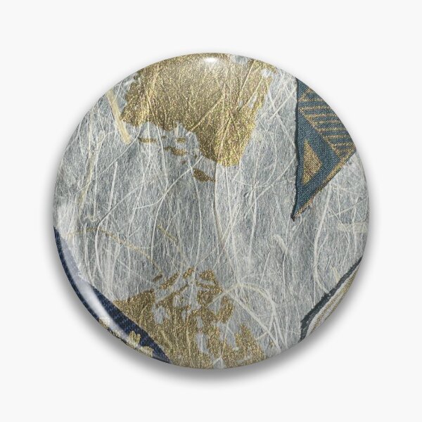 Item preview, Gold Flowers on Blue, White and Gold Background designed and sold by Connection and Healing Through Art.