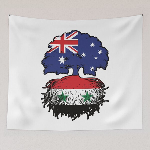 Item preview, Syria Syrian Australian Australia Tree Roots Flag designed and sold by FlagX.