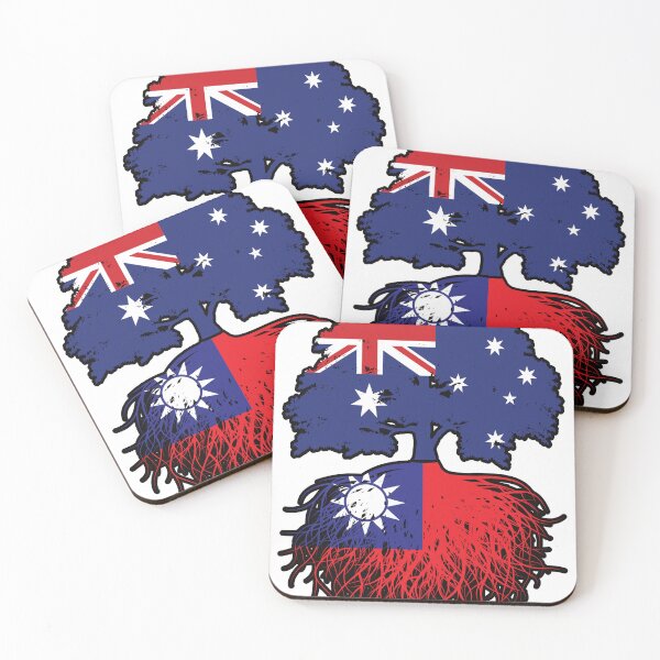 Item preview, Taiwan Taiwanese Australian Australia Tree Roots Flag designed and sold by FlagX.