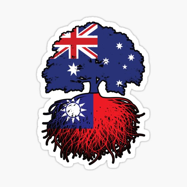 Item preview, Taiwan Taiwanese Australian Australia Tree Roots Flag designed and sold by FlagX.