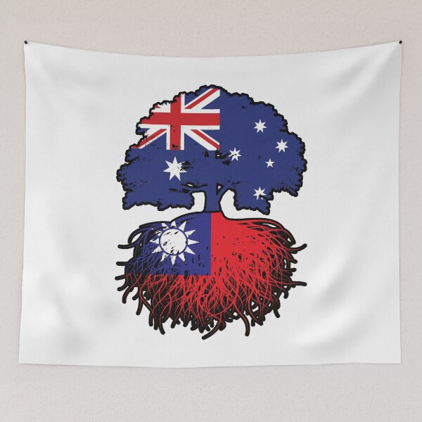 Item preview, Taiwan Taiwanese Australian Australia Tree Roots Flag designed and sold by FlagX.