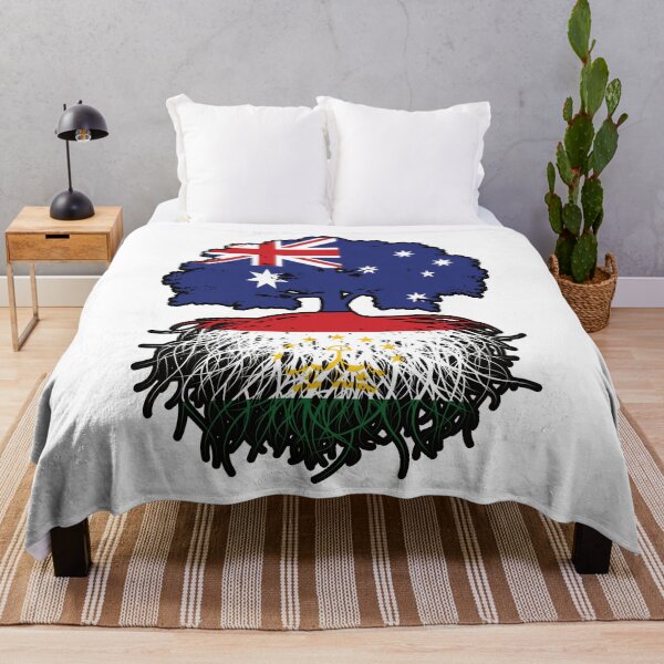 Item preview, Tajikistan Tajikistani Australian Australia Tree Roots Flag designed and sold by FlagX.