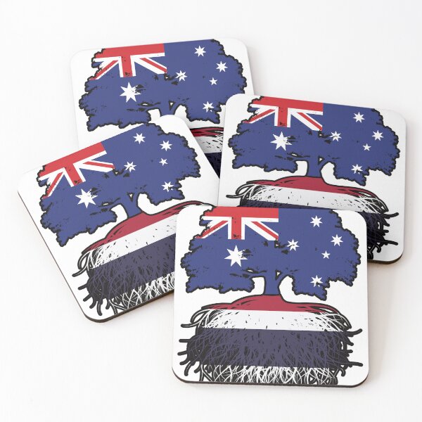 Item preview, Thailand Thai Australian Australia Tree Roots Flag designed and sold by FlagX.